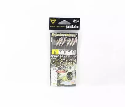 Gamakatsu 45754 Kuwase Sabiki FC, размер 8, ответвление 16 фунтов, основное 25 фунтов, 2 комплекта (4400)
