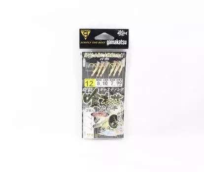 Gamakatsu 45755 Kuwase Sabiki FC, размер 12, ответвление 30 фунтов, основное 40 фунтов, 2 комплекта (4424)