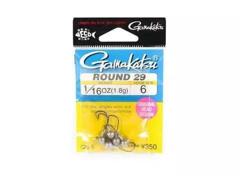 Gamakatsu 66194 Джиг-головка круглая 29 1,8 грамм Размер 6,5 В упаковке (1393)