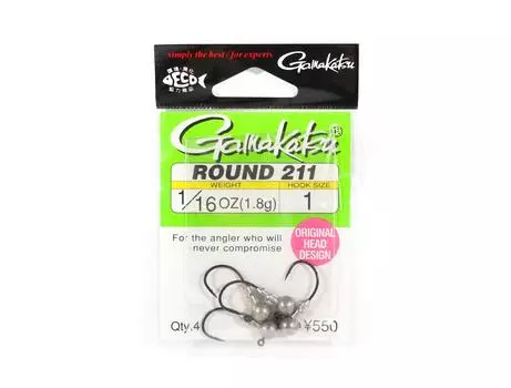 Gamakatsu 66205 Джиг-головка круглая 211 1,8 грамма Размер 1,4 в упаковке (0234)