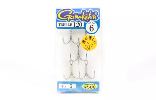 Gamakatsu 66212 Тройной крючок Тройной 120 Размер 6 (0425)