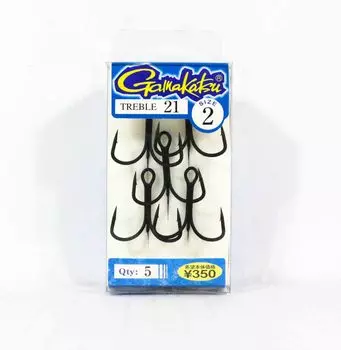 Gamakatsu 66238 Тройной крючок Treble 21 ZS-B Размер 2,5 В упаковке (5456)