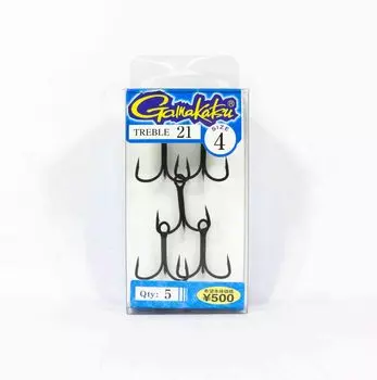 Gamakatsu 66238 Тройной крючок Treble 21 ZS-B Размер 4,5 В упаковке (1033)