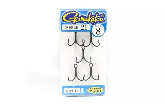 Gamakatsu 66238 Тройной крючок Treble 21 ZS-B Размер 8,5 В упаковке (1057)