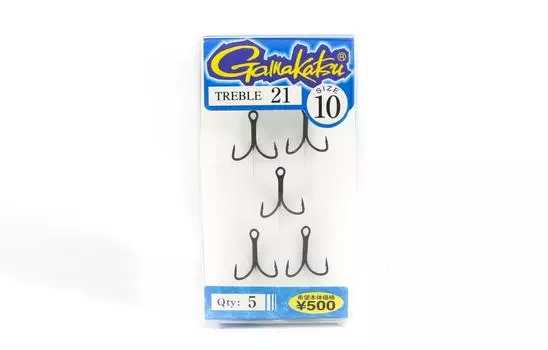 Gamakatsu 66238 Тройной крючок Treble 21 ZS-B Размер 10,5 В упаковке (1002)