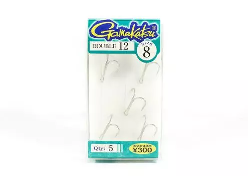 Gamakatsu 66242 Крючок Double Stinger, 12 шт., размер 8,5 шт. В упаковке (3819)
