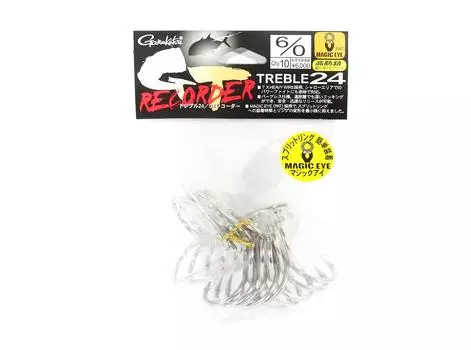 Gamakatsu 67064 Требл-хук GT Блок-флейта 24 Размер 6/0 (2572)