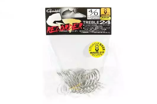 Gamakatsu 67064 Тройной крючок GT Блокфлейта 24, размер 4/0 (2336)