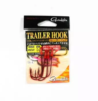 Gamakatsu 67328 Крючок для спиннинговой приманки, красный, размер 2/0 (2340)