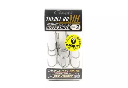 Gamakatsu 67366 Тройной крючок RB MH Hyper Shield, размер 2 (6204)