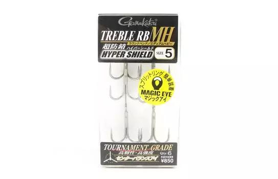 Gamakatsu 67366 Тройной крючок RB MH Hyper Shield Размер 5 (6235)