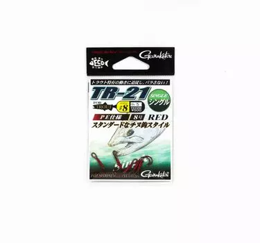 Gamakatsu 67510 TR-21 Одинарный штекерный крючок красный Размер 8,5 В упаковке (8420)
