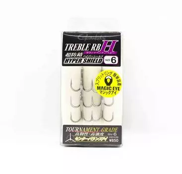 Gamakatsu 67554 Тройной крючок RB H Hyper Shield, размер 6,6 В упаковке (4342)