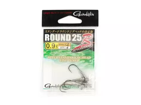 Gamakatsu 67605 Джиг-головка круглая 25 R 0,9 грамм Размер 2,4 В упаковке (9030)