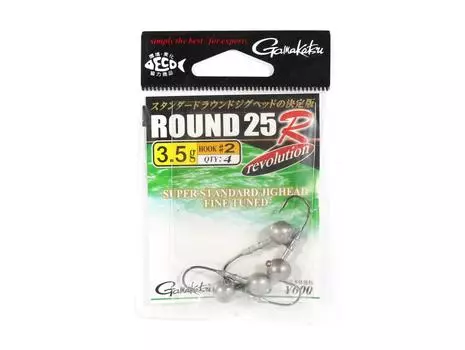 Gamakatsu 67605 Jig Head Round 25 R 3,5 грамма Размер 2 ,4 В упаковке (0003)