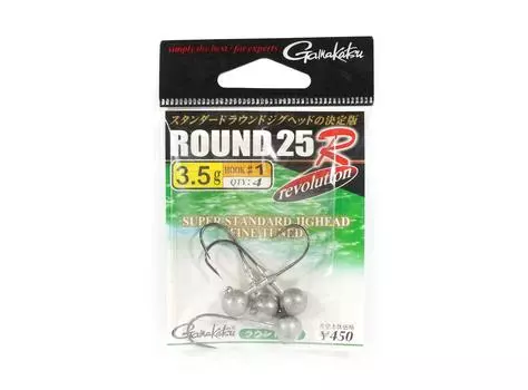 Gamakatsu 67605 Джиг-головка круглая 25 R 3,5 грамма Размер 1,4 в упаковке (9023)