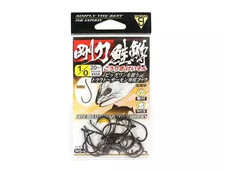 Gamakatsu 67636 Goriki Keison Специальный крючок для форели и лосося, размер 1/0 (2256)