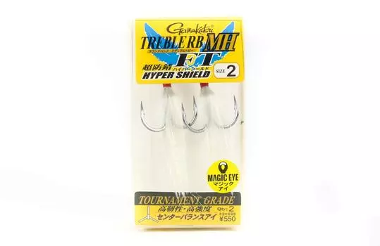 Gamakatsu 67889 Тройной крючок RB MH FT Feather Hyper Shield, размер 2 (3776)