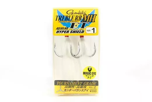 Gamakatsu 67889 Тройной крючок RB MH FT Feather Hyper Shield, размер 1 (3738)
