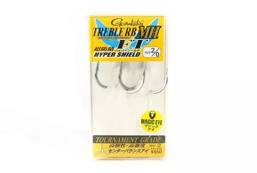 Gamakatsu 68151 Тройной крючок RB MH FT Feather Hyper Shield, размер 2/0 (7132)