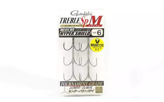 Gamakatsu 68448 Тройной крючок SP M Hyper Shield, размер 6 (4554)