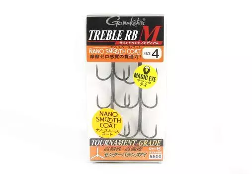 Gamakatsu 68449 Тройной крючок RB M Nano, размер 4 (4677)