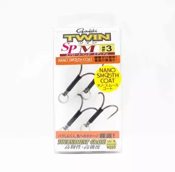 Gamakatsu 68640 Двойной крючок SP M Nano Coat Размер 3,4 в упаковке (5296)