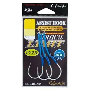 Gamakatsu Assist Hook Вертикальный предел Single Normal GA057#3/0