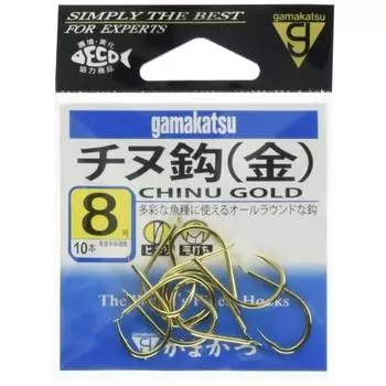 Gamakatsu Chinu Hook Gold Нет. 5 Рыболовный крючок