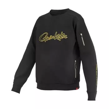 Gamakatsu Crew Neck Sweatshirt GM3756 Black x Gold 3L