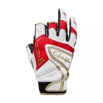 Gamakatsu Double Belt Fishing Gloves (3 Cut) GM7303 White M