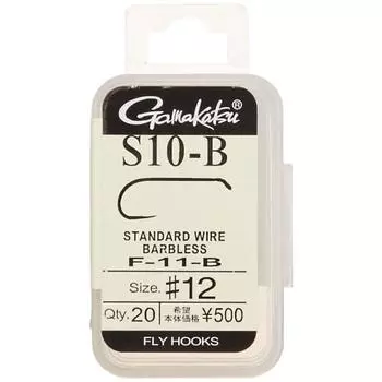 Gamakatsu Fly Hook S10-B No. 12 20 Pieces NS Black F-11-B 12851