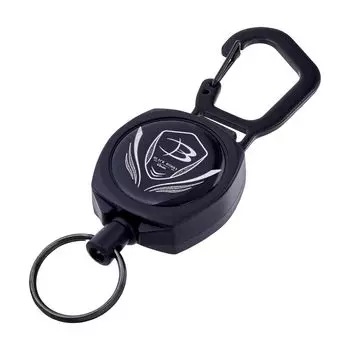 Gamakatsu GM2592 BIG carabiner reel black (BLACK WORKS)