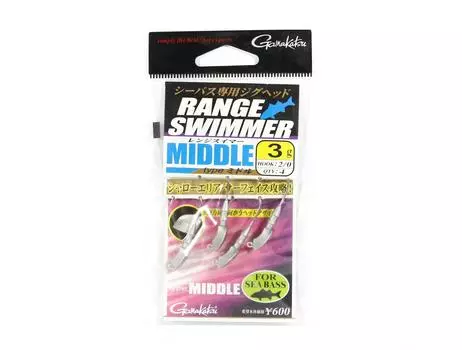 Gamakatsu Jig Head Пловец среднего диапазона 3 грамма Размер 2/0,4 В упаковке (2480)