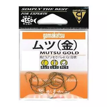 Gamakatsu Mutsu Hook Gold Нет. 16 Рыболовный крючок