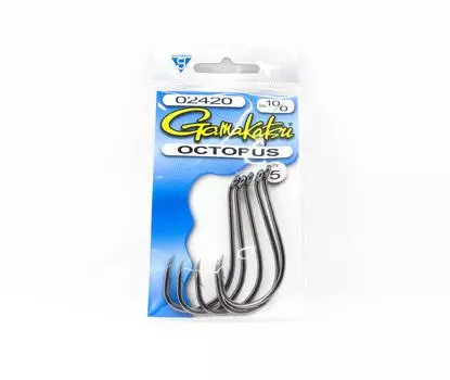 Gamakatsu Octopus Hook черный Размер 10/0,5 В упаковке (5208)
