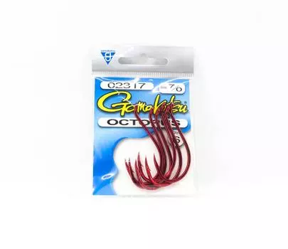 Gamakatsu Octopus Hook Красный Размер 7/0 ,6 В упаковке (1262)