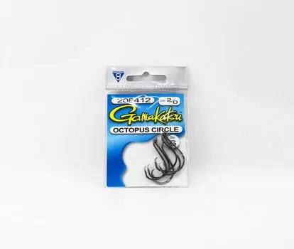 Gamakatsu Octopus Крючок Круг Черный Размер 2/0, 6 В упаковке (1083)