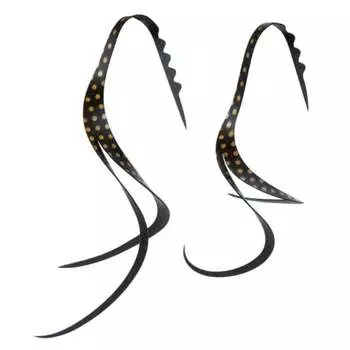 Gamakatsu Sakuragen Silicone Tie Slit Curly #52 Solid Black Gold Spot