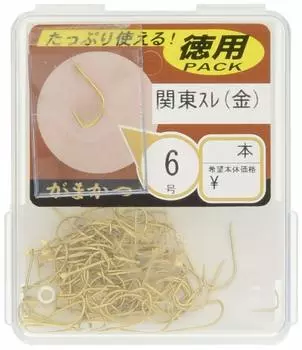 Gamakatsu Single Hook Kanto Thread The Box 6 100 Pieces Gold 66037 No.