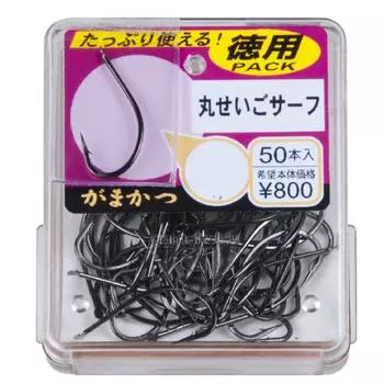 Gamakatsu Single Hook The Box Maruseigo Surf 13 60 Pieces NS Black 67985 No. чёрный