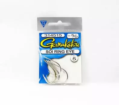 Gamakatsu Soi Ring Eye Размер 5/0, 5 шт. в упаковке (4043)