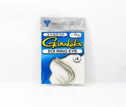 Gamakatsu Soi Ring Eye Размер 6/0, 4 шт. в упаковке (4050)
