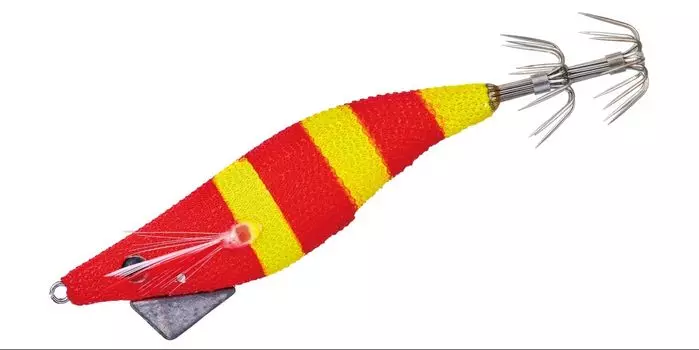 Gamakatsu Speed Metal Eggi Dropper Red Yellow Zebra 1.8#28