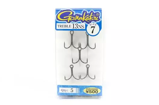 Gamakatsu Treble Hook Treble 13 Черный Размер 7 (1125)