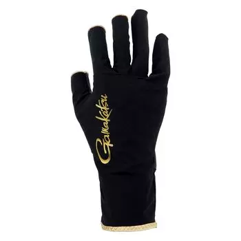 Gamakatsu UV Cut Gloves M GM7304 (3-strip) Black/Gold (Gamakatsu)