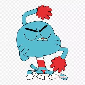 Гамбол Уоттерсон Дарвин Уоттерсон термопереносная печать виниловые нашивки наклейки для одежды DIY аппликации моющиеся нашивки