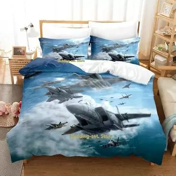 Game Ace Combat Bedding Set Single Twin Full Queen King Size Bed Set Adult Kid Bedroom Duvetcover Sets Camas Dormitorio 70x133cm 2pcs