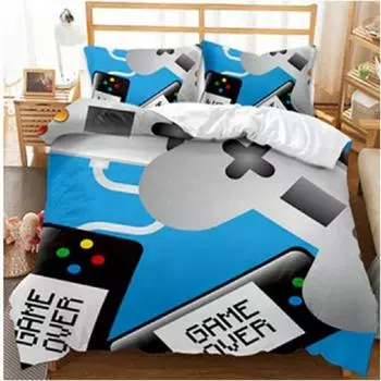 Game Bedding Set Duvet Cover Set 3d Bedding Digital Printing Bed Linen Queen Size Bedding Set Fashion Design EU single(135x200cm)
