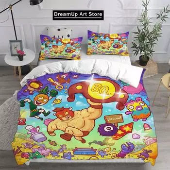 Game Burrito Bison_Launcha Libre Bedding Set Boys Girls Single Twin Queen Full Size Duvet Cover Pillowcase Bed Adult Bedroom EU Single 90x200cm
